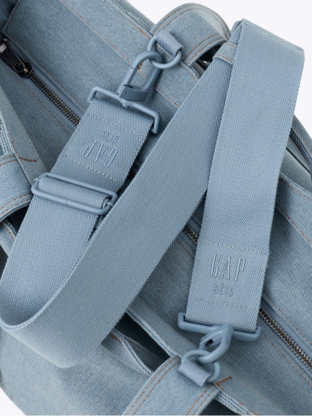 BEIS x GAP Light Blue Denim Travel Tote - Picture 7 of 7